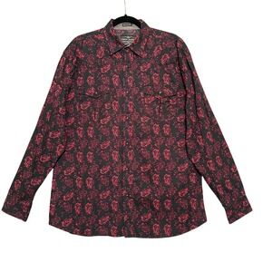 Cody James Mens Shirt Paisley Long Sleeve Western Rodeo Cowboy Snap XL